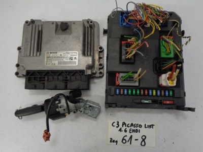 Citroen c3 picasso lift 1.6 hdi 8v бортовий комп'ютер набір фото №1