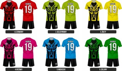 KOMPLET PIŁKARSKI STRÓJ SPORTOWY WZ1 TWÓJ NADRUK ROZMIAR 176 ( XL )