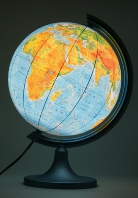 Globus polityczno - fizyczny Zachem 250MM świecący