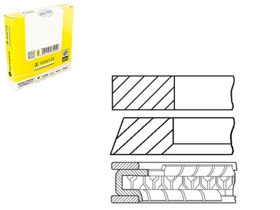 69 std 1.2-2.5-1.5 набор колец поршня dacia logan logan ii logan фото №1