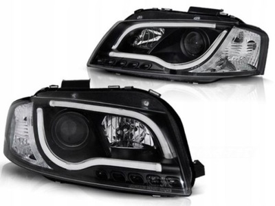 ФОНАРИ AUDI A3 8P 05.03-03.08 LED (СВЕТОДИОД ) TUBE LIGHTS BLACK