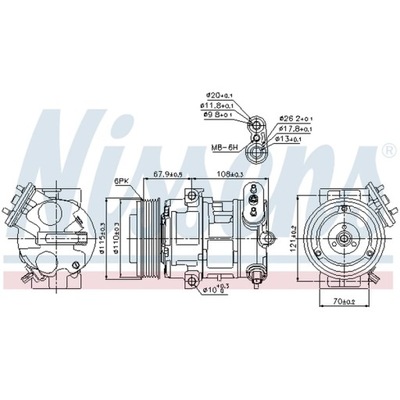 KOMPRESOR, AIR CONDITIONING NISSENS 89126  