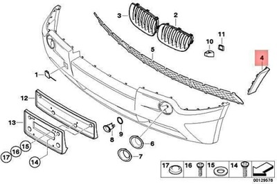 OE BMW НАКЛАДКА БАМПЕРА ПЕРЕД БОКОВАЯ BMW X3 E83 -06