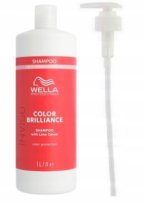 WELLA INVIGO COLOR BRILLIANCE SZAMPON Włosy Farbowane Cienkie 1000 + POMPKA