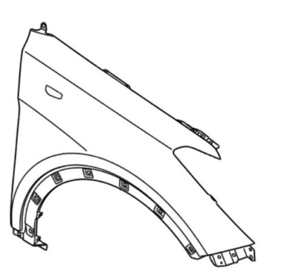 Hyundai grand santa fe 2013-2019 крила передній p фото №1