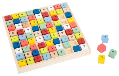 Zabawki dla dzieci Kolorowe Drewniane Sudoku Sfd
