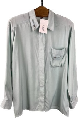 Miętowa koszula damska z wiskozy tru blouse r. 40