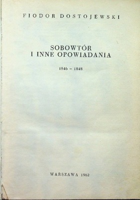 Sobowtór i inne opowiadania 1846 - 1848