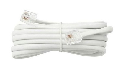 Kabel Przewód telefoniczny 2x RJ11 6p4c 30m biały