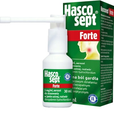Hascosept Forte Spray na ból gardła 30 ml aerozol