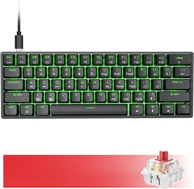 KLAWIATURA MECHANICZNA DIERYA DK61SE PRZEWODOWA LED RGB GAMING 60%