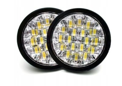 RENDONDOS LUZ DIOPARA LUMINOSO LED PARA CONDUCTOR FAROS E4 RL 9 CM DRL  