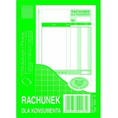 RACHUNEK DLA KONSUMENTA A6 (WIELOKOPIA)