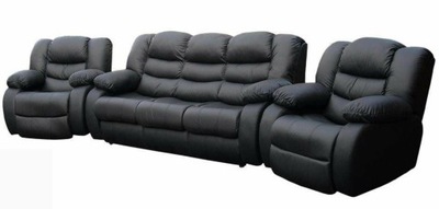 Komplet wypoczynkowy sofa + 2 Fotele DISS RELAX tkanina