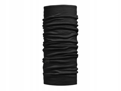 Buff komin chusta ciepła wełna merino lightweight cienki black czarny