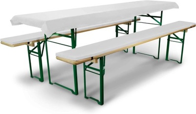 Beautissu zestaw pokrowców nakrycia na meble ogrodowe ławkę stół 50x220 cm