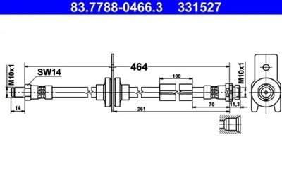 ATE 83.7788-0466.3 CABLE HAM.TYL IZQUIERDA/DERECHA  