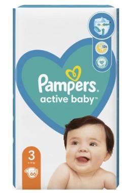 Pampers pieluszki Active Baby Rozmiar 3 66 szt