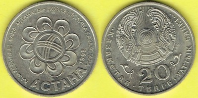 KAZACHSTAN 20 TENGE 1998 r. ASTANA