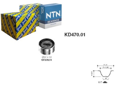 Snr грм kpl. ремінь + ролик kia avella, pride фото №1