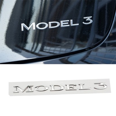 EMBLEMA NA TAPA DE MALETERO PARTE TRASERA TESLA MODELO 3 LOGOTIPO  