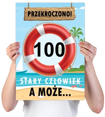 100 KARTKA URODZINOWA STARY A MOŻE, MORZE 100 LAT!