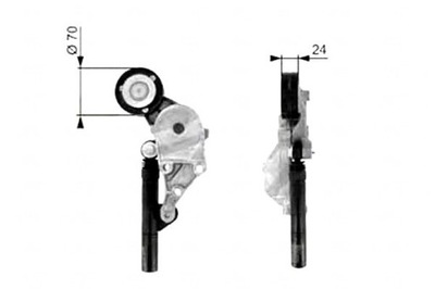 Gates t38192 натягувач ремінь клиновий багаторучейковий фото №1