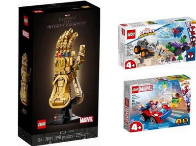 KLOCKI LEGO Marvel 76191 Rękawica Nieskończoności + DWA SUPER ZESTAWY!