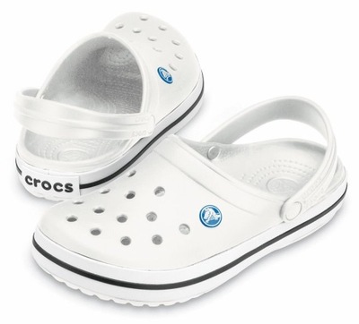 CROCS CROCBAND BIAŁE KLAPKI DLA LEKARZY 46-47 M12