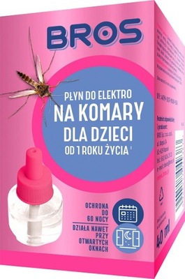 BROS PŁYN DO ELEKTRO NA KOMARY DLA DZIECI 60 NOCY