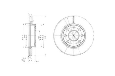 Delphi тормозные диски тормозные 2szt opel corsa b corsa c фото №1