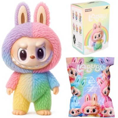 Zabawka pluszak Maskotka brelok LABUBU STITCH STICH LA BUBU tęczowy