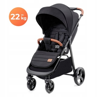 WÓZEK SPACEROWY GRANDE PLUS DO 22 KG BLACK KINDERKRAFT