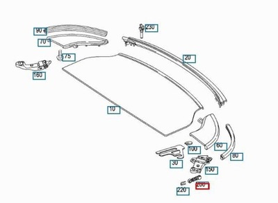 Oem mercedes benz slk r171 лівий płat запасний hak a1717900159 фото №1