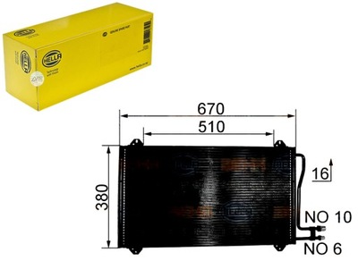 HELLA SKRAPLACZ CHŁODNICA KLIMATYZACJI 9015000554