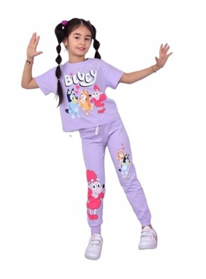 SERENAD Kids piękny komplet dres 134-140 9-10 joggersy bluzka bawełna dresy