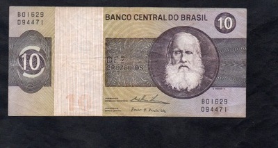 BANKNOT BRAZYLIA -- 10 CRUZEIROS