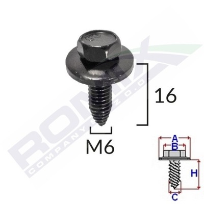 БОЛТ Z PODKŁADKĄ M6X18 MM УНИВЕРСАЛЬНАЯ X5SZT