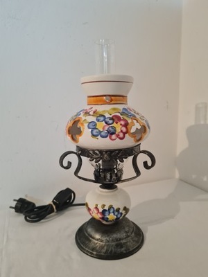 Okazała Lampa stylowa Lampka stojąca z ceramiką