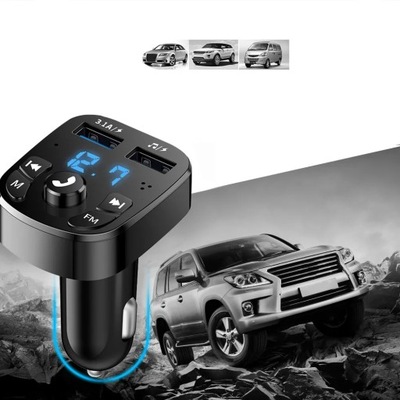 Transmiter samochodowy FM Bluetooth Audio 2xUSB