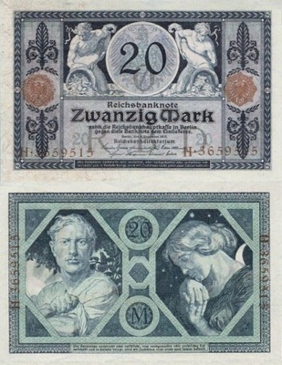 # NIEMCY - 20 MAREK - 1915 - P-63 - UNC