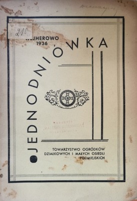 Jednodniówka Wejherowo 1936 Towarzystwo Ogródków Działkowych