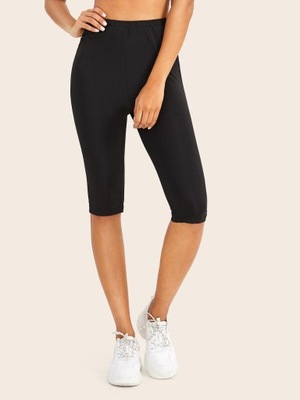 SHEIN LEGGINSY DAMSKIE CZARNE KLASYCZNE