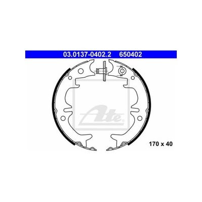 ZAPATAS DE TAMBOR HAM.TOYOTA AVENSIS T22 97- ATE 03.0137-0402.2 JUEGO ZAPATAS  