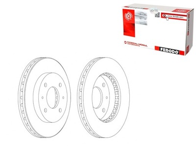 DISCS BRAKE 2 PCS. FRONT VOLVO S40 I V40 HYUNDAI SANTAMO KIA  