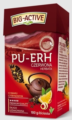 Herbata czerwona Big-Active Pu-Erh Cytryna 100 g