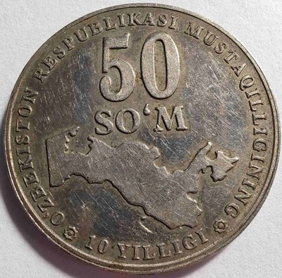 1040c - Uzbekistan 50 sumów, 2001