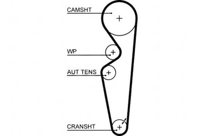 Gates ремінь розподільного валу fiat brava, bravo i, marea фото №1
