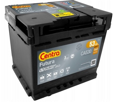 АККУМУЛЯТОР CENTRA FUTURA 53AH 540A CA530