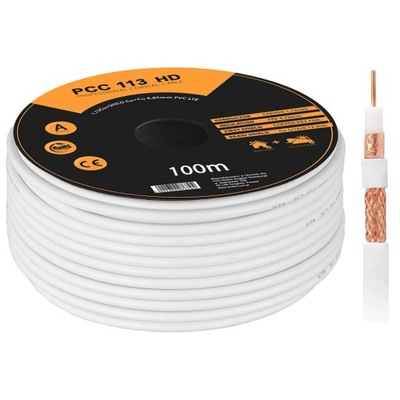 LIBOX Kabel koncentryczny RG6U PCC113 100m 3xCU